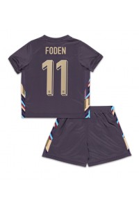 Fotbalové Dres Anglie Phil Foden #11 Dětské Venkovní Oblečení ME 2024 Krátký Rukáv (+ trenýrky)